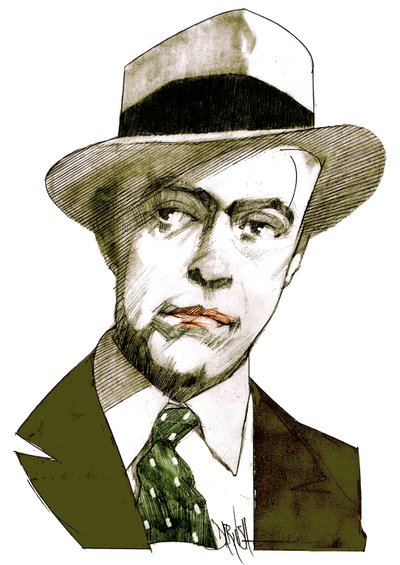 Antonio Delfini, 2021 (desenho digital a lápis de cor) de Dariush Radpour