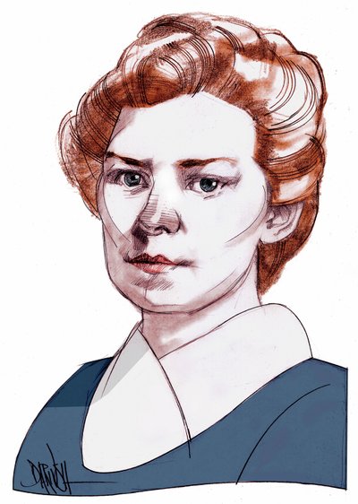 Ethel Lilian Boole Voynich, 2013 (desenho digital a lápis de cor) de Dariush Radpour