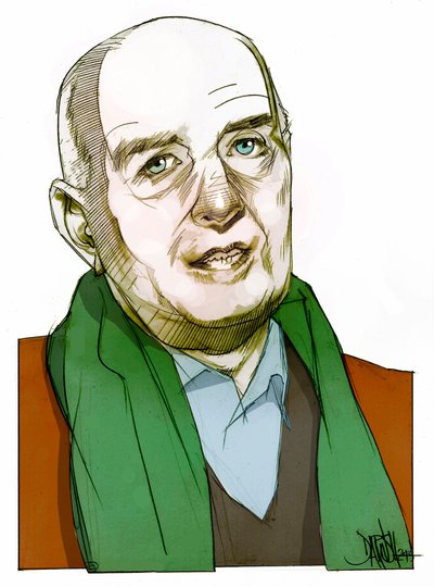 John Testori, 2013 (desenho digital a lápis de cor) de Dariush Radpour