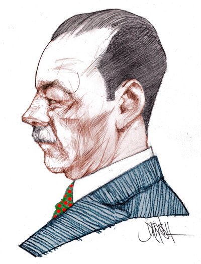 Paolo Vita-Finzi, 2023 (desenho digital a lápis de cor) de Dariush Radpour