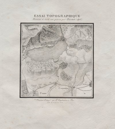 Coleção de testes litográficos: ensaio topográfico, 1816. de Darmet