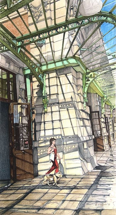 Riviera Francesa 1, 2025 (lápis sobre papel) de Darrell Windjack