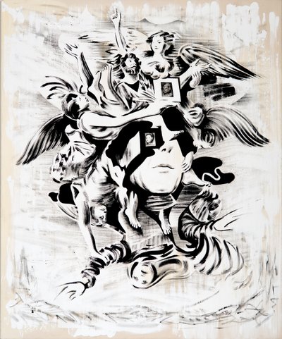 Adoração sem corte, 2018 (óleo sobre tela) de Darren Coffield