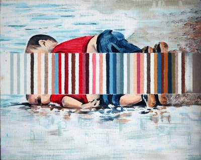 Boia, 2019 (acrílico sobre tela) de Darren Coffield