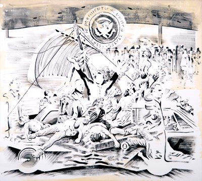 Nixon, 2018 (óleo sobre tela) de Darren Coffield