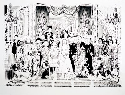 Escola de Atenas, 2006 (tinta da China sobre papel) de Darren Coffield