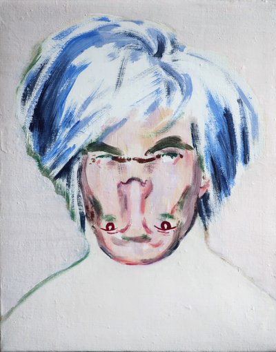Shockheaded Warhol, 2013 (acrílico sobre tela) de Darren Coffield