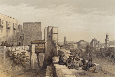 Entrada para a Cidadela de Jerusalém (cor litho) de David (after) Roberts