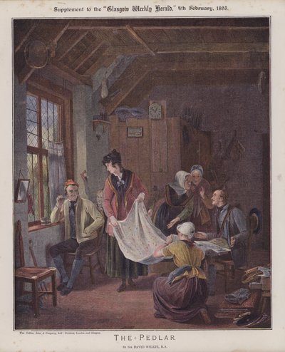 O Pedlar (cor litho) de David (after) Wilkie