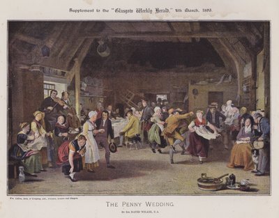 O Casamento da Penny (cor litho) de David (after) Wilkie