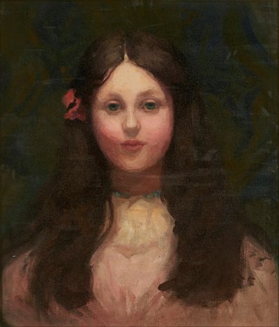 Retrato de uma rapariga (óleo sobre tela) de David (attr.to) Gauld