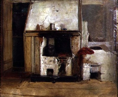 Um Coração de Cozinha (óleo sobre tela) de David (follower of) Wilkie