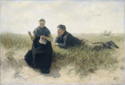 Menino e Menina nas Dunas de David Adolph Constant Artz