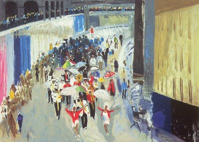 Numa Reunião do Campo da Geórgia, 2001 (óleo sobre tela) de David Alan Redpath Michie
