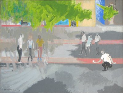 Tocar Boule em St Jean, 2008 (óleo sobre tela) de David Alan Redpath Michie