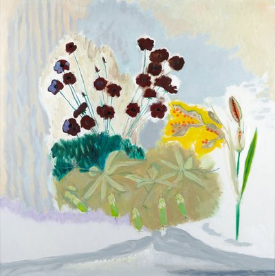 Seedpods e Cosmos, 2010 (óleo sobre tela) de David Alan Redpath Michie