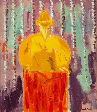 Mulher com Cenouras, c.2003 (óleo sobre tela) de David Alan Redpath Michie