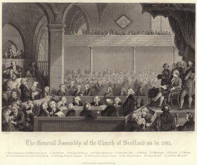 Assembléia Geral da Igreja da Escócia como em 1783 de David Allan