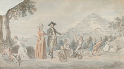 A Família de Sir James Hunter Blair, 1º Baronete 1741-1787, ca. 1785. de David Allan