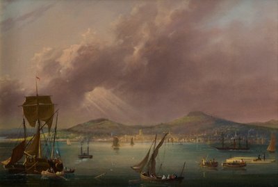 Dundee do rio, c.1835 (óleo sobre tela) de David Angelo Andrews