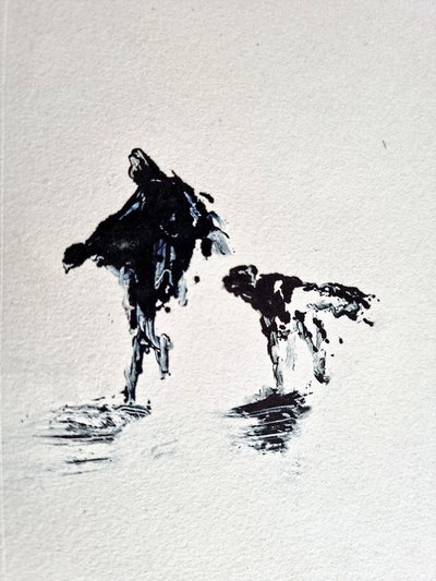 Passeio com o cão em tons monocromáticos de David Antonides