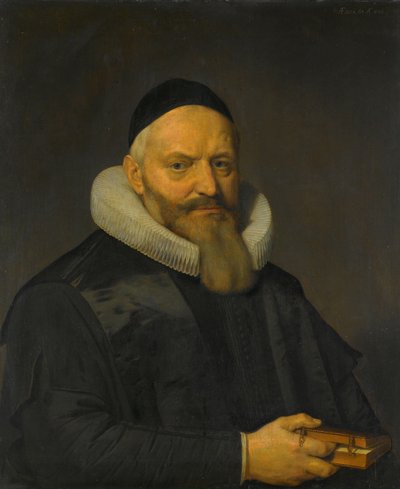 Retrato de Anthony de Wale (1573-1639). Professor de Teologia na Universidade de Leiden de David Bailly