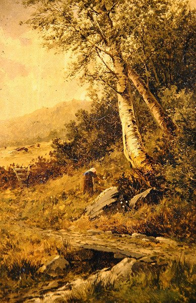 Paisagem (óleo sobre tela) de David Bates