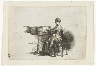 Rapariga ao piano de David Bles
