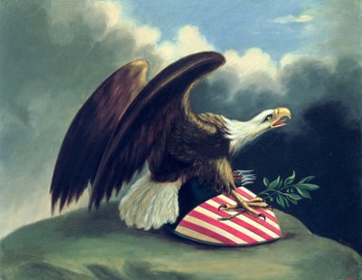 Águia careca e o escudo dos Estados Unidos, c.1847 de David Bustill Bowser