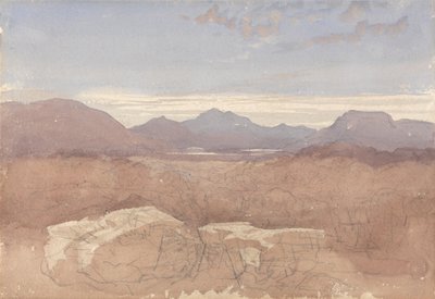 Vista montanhosa do Norte de Gales de David Cox