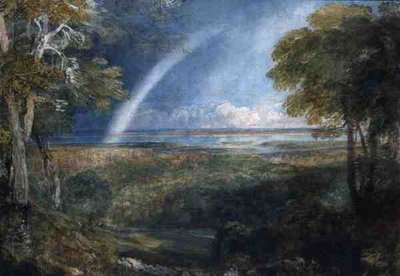 Um Arco-íris sobre o Severn (aguarela sobre papel) de David Cox