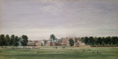 Casa de Buckingham do parque verde, 1825 de David Cox