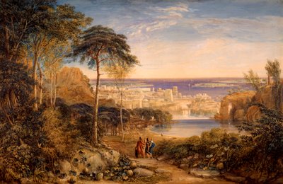 Cartago: Enéias e Achates, 1825 de David Cox