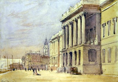 Cais da Alfândega (aguarela sobre papel) de David Cox