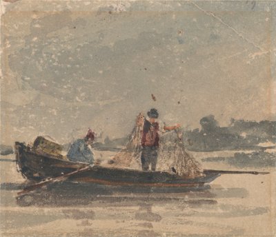 Pescadores a desenhar uma rede de David Cox