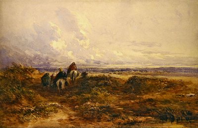 Gypsies Crossing a Moor (aguarela sobre papel) de David Cox
