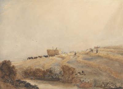 Feno, c.1808 (w - c com cor do corpo sobre grafite no papel) de David Cox