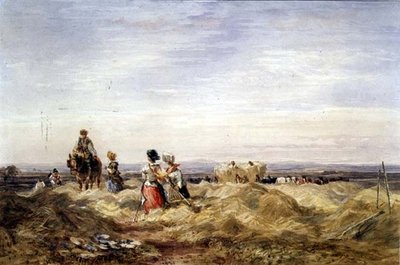 No Hayfield (aguarela) de David Cox