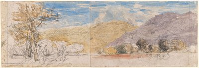 Paisagem montanhosa, norte do País de Gales de David Cox