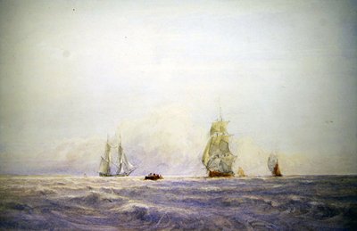 Envio para fora de Calais (aguarela sobre papel) de David Cox