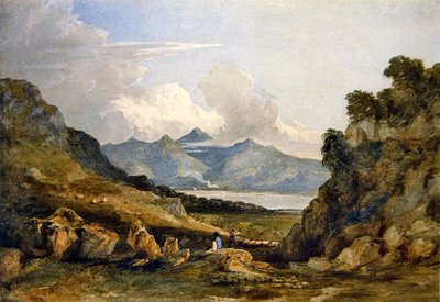 Snowdon (aguarela sobre papel) de David Cox