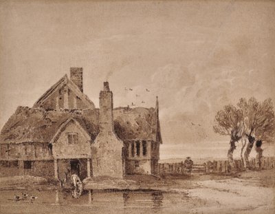 Estudo de uma casa de campo de David Cox