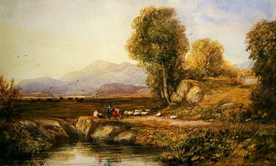 O Vale do Conwy (aguarela sobre papel) de David Cox