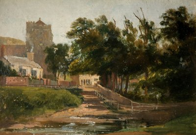 Igreja de Todos os Santos, Hastings, 1813. de David Cox the elder