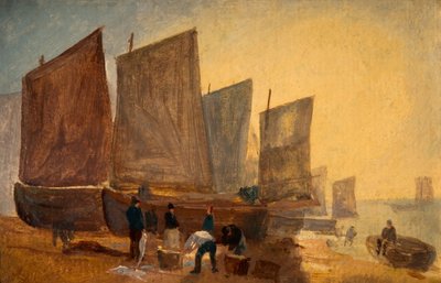 Barcos de pesca, Hastings, 1813. de David Cox the elder