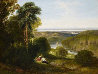 O Wyndcliffe, Rio Wye, 1842. de David Cox the elder