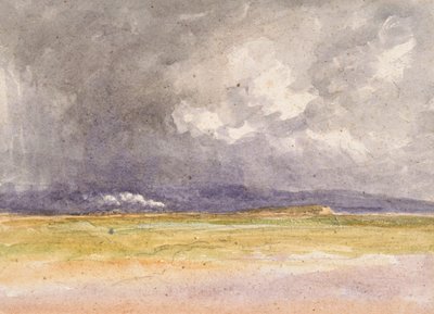 "O comboio na costa", 1850 de David Cox the elder