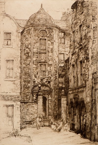 Alojamento Strathmartine, século 20 (gravura) de David Foggie