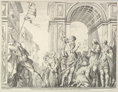 Saint James Cures a Blind Man, de The Story of Saints James and Christopher in the Erem..., 1776. de David Giovanni