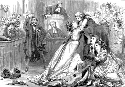 Uma cena do Julgamento de Júri, 1875 de David Henry Friston
